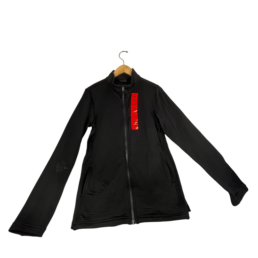 32 Degrees Heat Mens Black Full Zip Textured Mock Neck Jacket Size M NEW